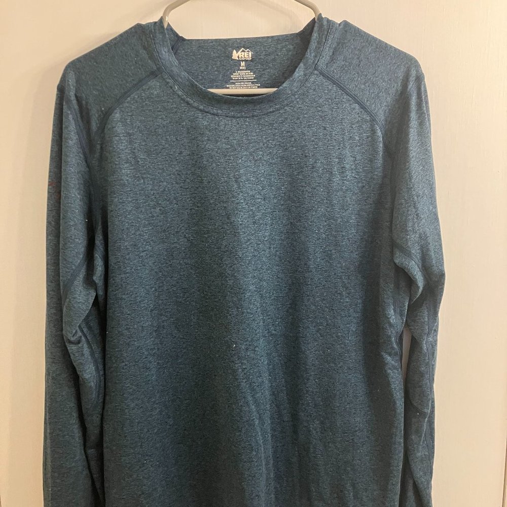 REI Mens Long Sleeve Base Layer Polyester Medium